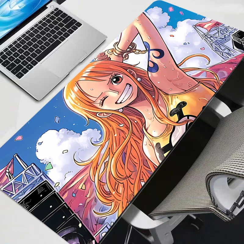 Mouse Pad Large Gamer One Piece Anime Durable Gaming Accessories Speed Keyboard Rubber Lock Edge Desk Mat Laptop Mousepad