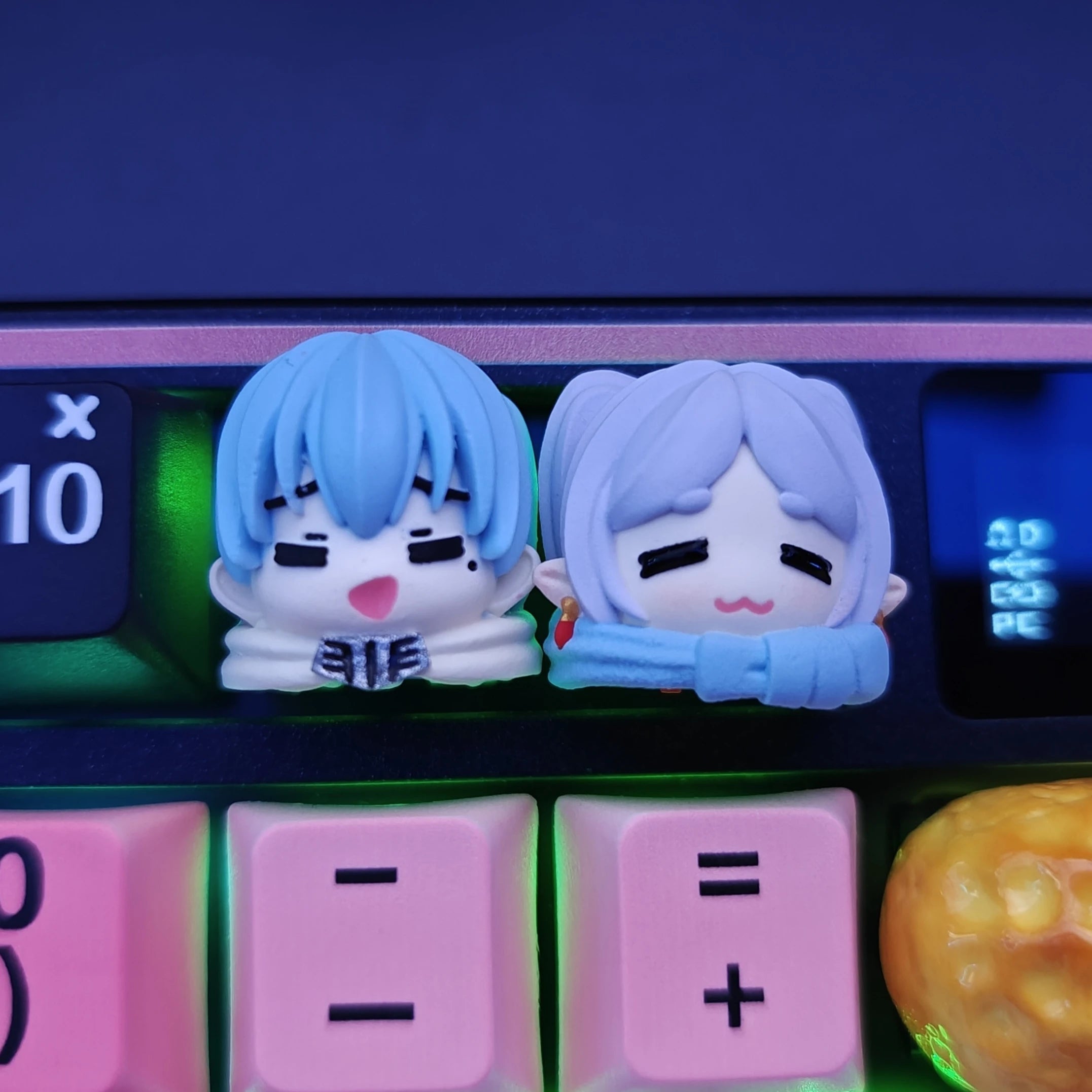 Frieren: beyond Journey’S End Keycap Resin Anime Peripheral Kawaii Mechanical Keyboard Accessories Decor Single Keycap Esc Gifts
