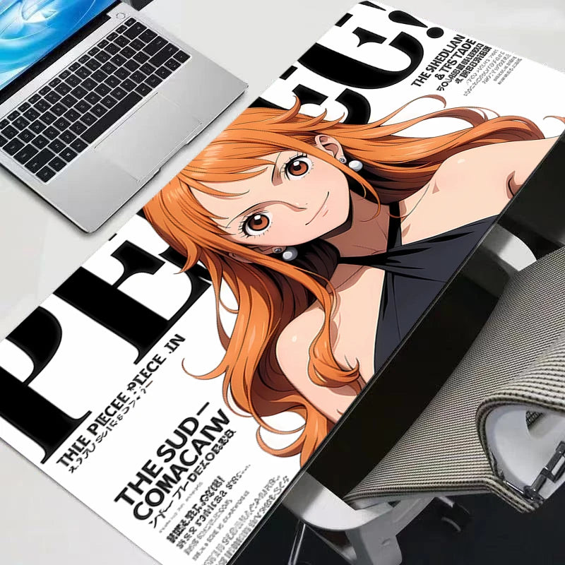 Mouse Pad Large Gamer One Piece Anime Durable Gaming Accessories Speed Keyboard Rubber Lock Edge Desk Mat Laptop Mousepad