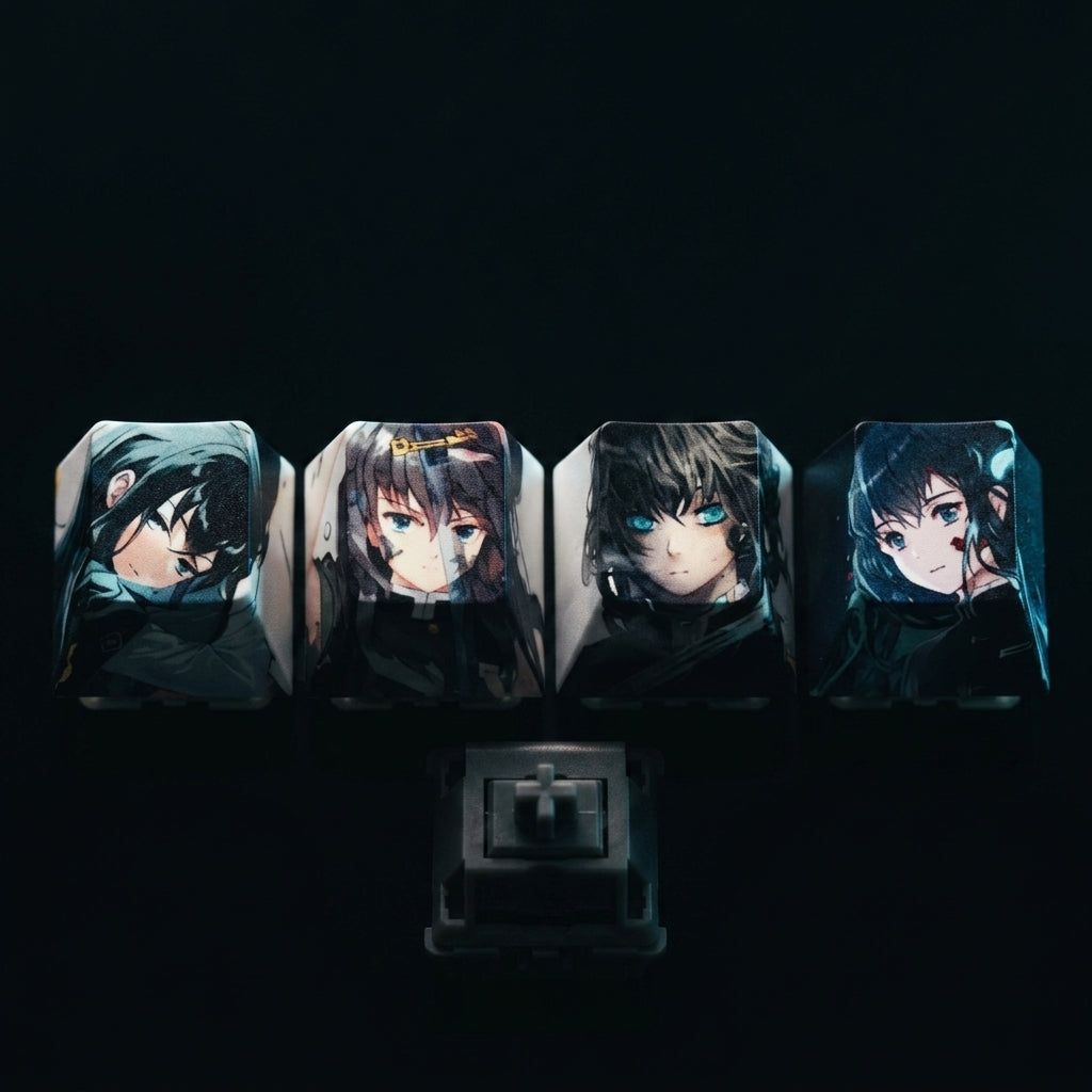 Demon Slayer Keycaps Set | Anime PBT Mechanical Keyboard Keys | MX Compatible | Gaming Gift