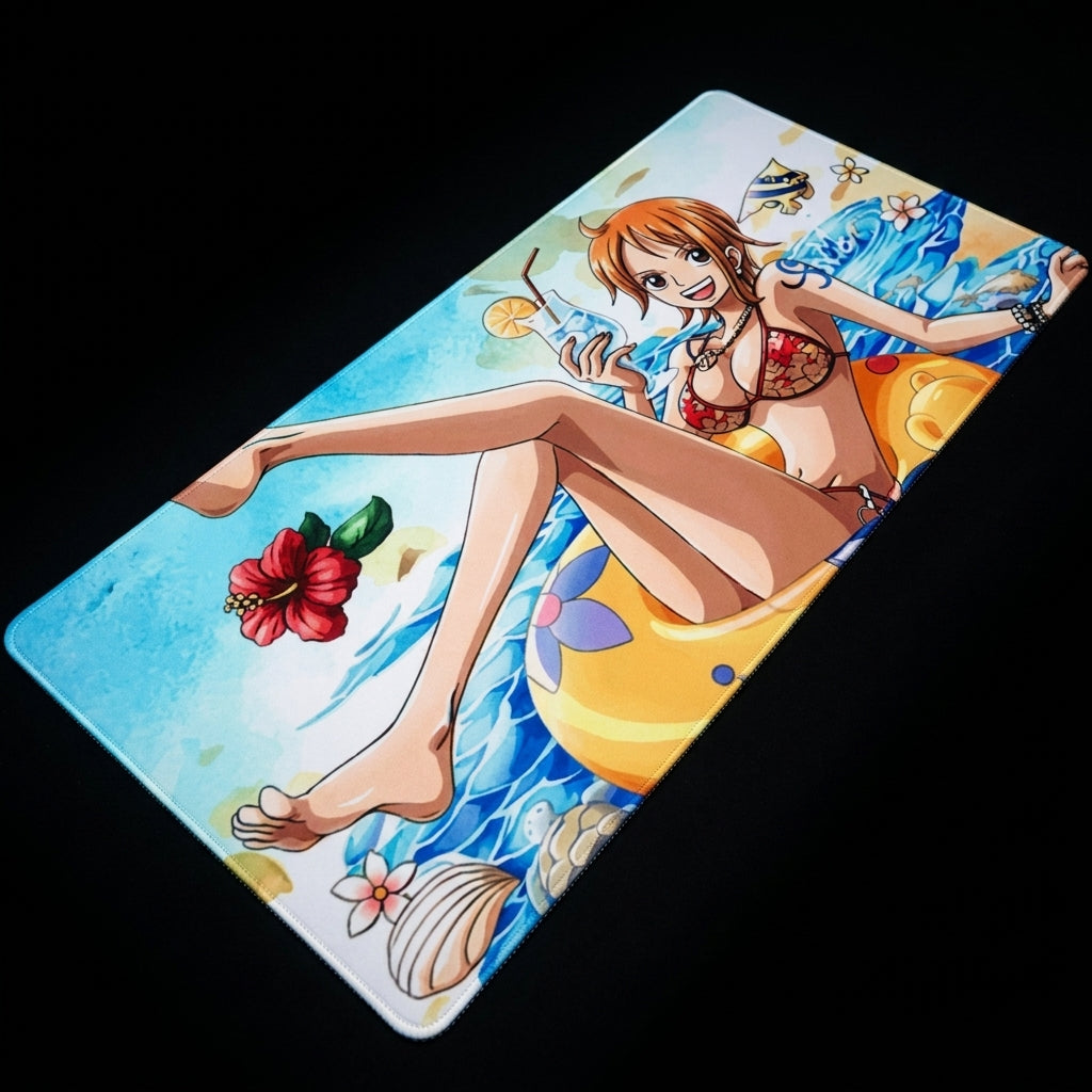 One Piece Nami Mousepad | Large Anime Extended Desk Mat | PC Gaming Keyboard Pad