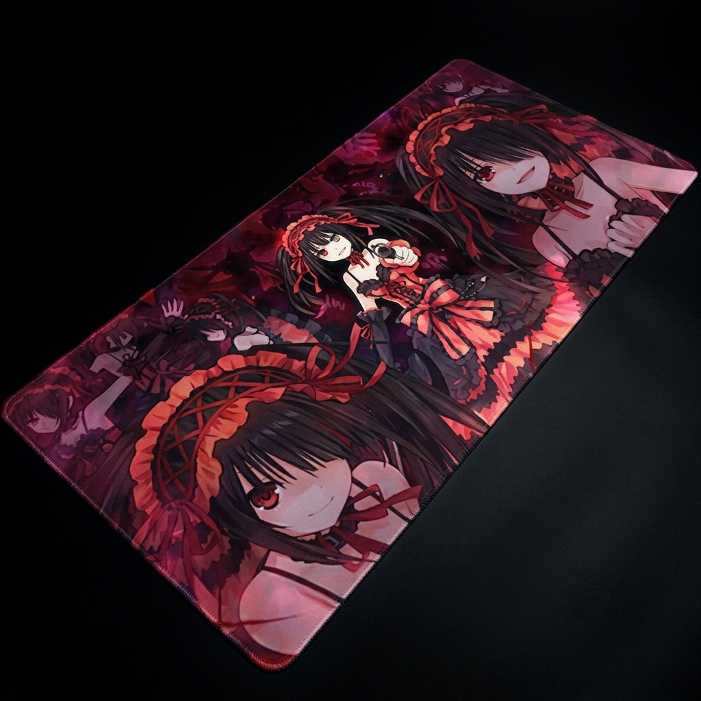 Tokisaki Kurumi Mousepad | Date a Live Anime Extended Desk Mat | HD Print Non-Slip Gaming Pad