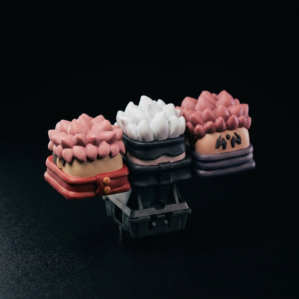 Jujutsu Kaisen Artisan Keycaps | Gojo, Itadori & Sukuna | Anime Mechanical Keyboard | MX Gaming