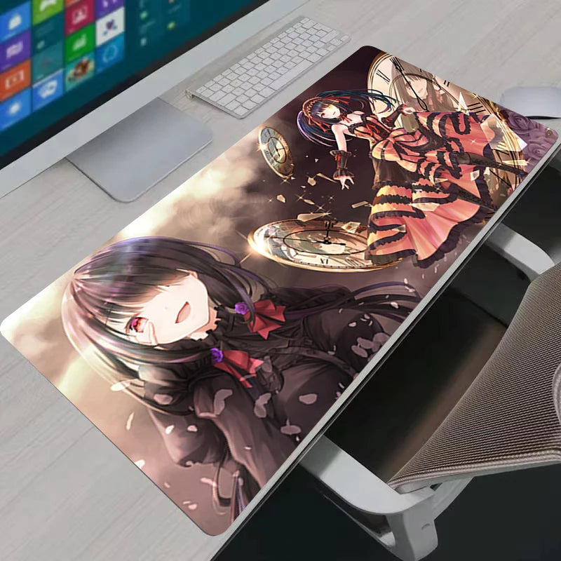 Mouse Pad Anime HD Printing Kawaii Girls Tokisaki Kurumi Date a Live Desk Mat PC Accessories Gamer Cabinet Keyboard Mousepad