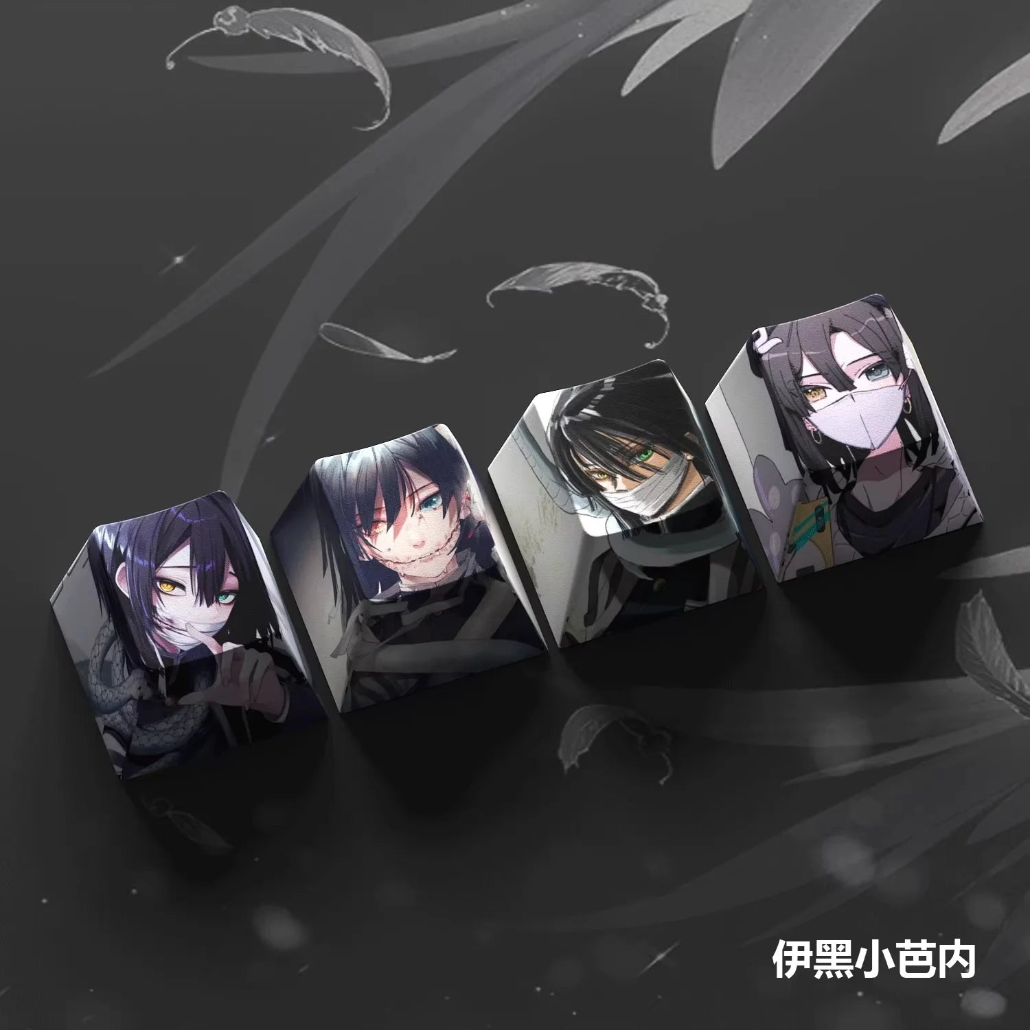 4-Pack Hot Demon Slayer Anime Keycaps for Mechanical Keyboard Cherry Pbt Custom Keycap Set Cross Axis Pc Gaming Accessories Gift