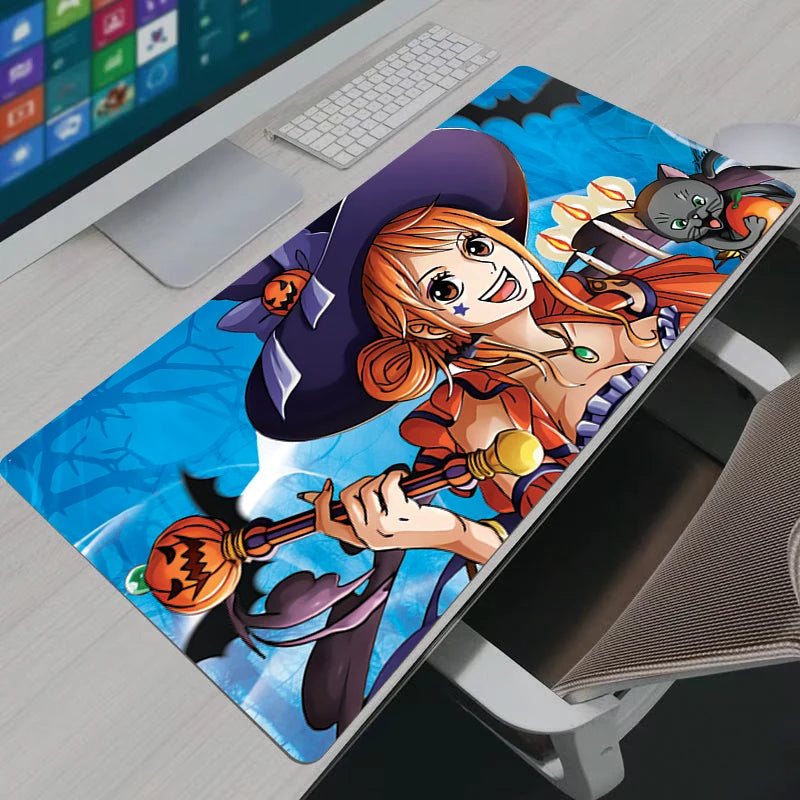 One Piece Nami Gaming Mouse Pad Large Computer Mousepad Desk Mat PC Anime Carpet Keyboard Gamer Accessories Table Mouse Pads