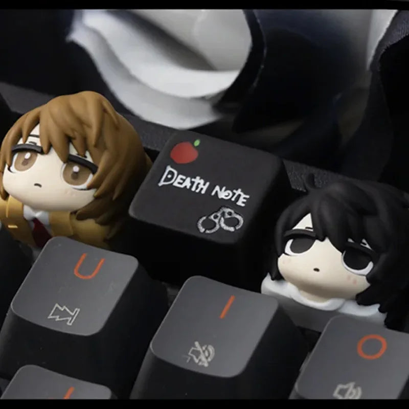 Cartoon Death Note Light Yagami L Character Merchandise Cute Anime Custom Mechanical Keyboard Keycaps ESC Otaku Surprise Gifts