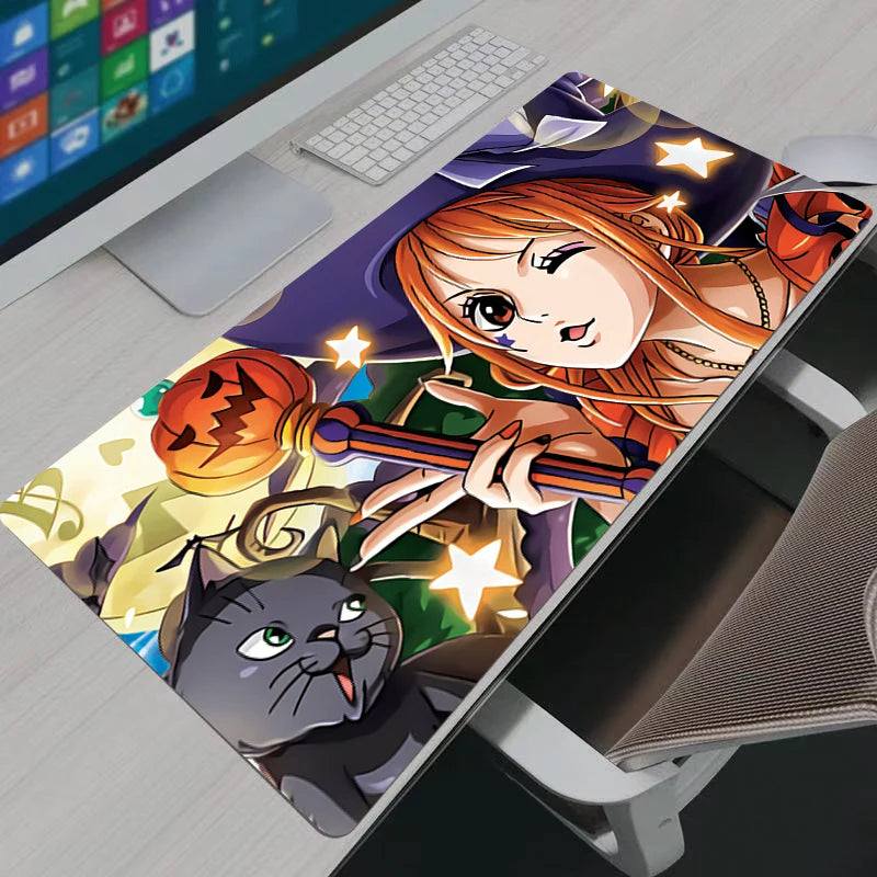 One Piece Nami Gaming Mouse Pad Large Computer Mousepad Desk Mat PC Anime Carpet Keyboard Gamer Accessories Table Mouse Pads