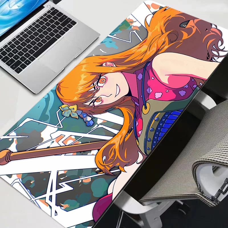 Mouse Pad Large Gamer One Piece Anime Durable Gaming Accessories Speed Keyboard Rubber Lock Edge Desk Mat Laptop Mousepad