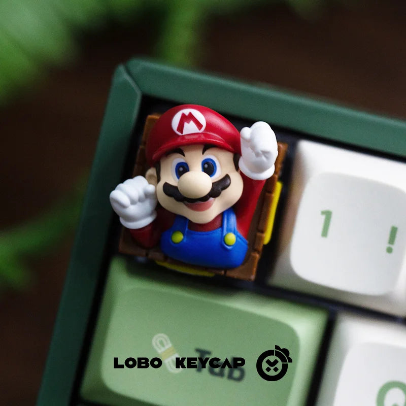 Mario Single Resin Keycap Luigi Peach Yoshi for Mechanical Keyboard Decoration Replace Esc Anime Keycap Surprise Gift for Gamers