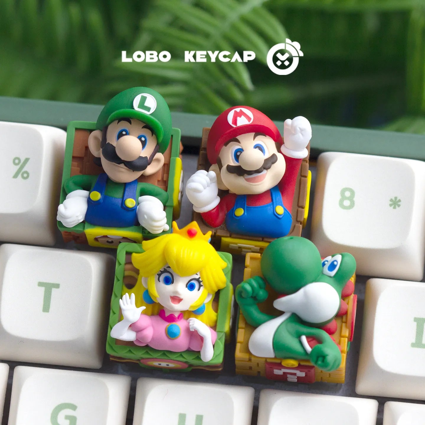 Mario Single Resin Keycap Luigi Peach Yoshi for Mechanical Keyboard Decoration Replace Esc Anime Keycap Surprise Gift for Gamers